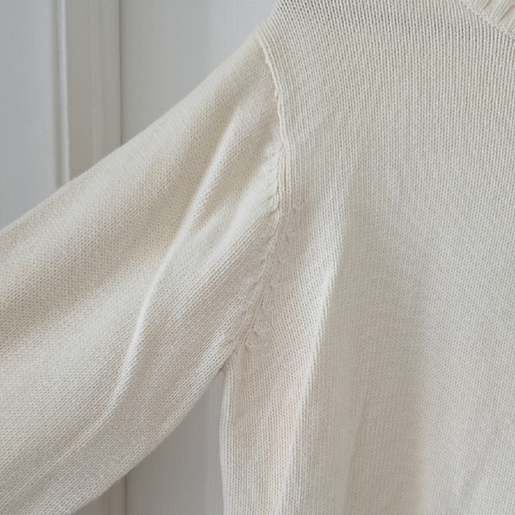 Kim Rogers Cream Knit Crew Neck Sweater Size XL - Picture 3 of 9